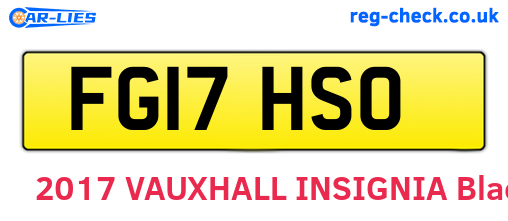 FG17HSO are the vehicle registration plates.