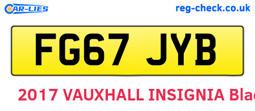 FG67JYB are the vehicle registration plates.