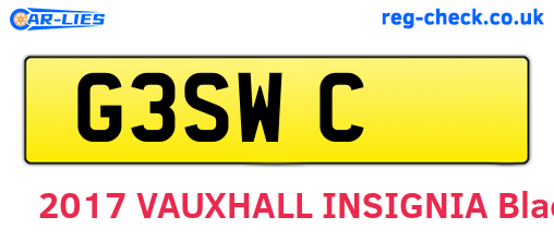 G3SWC are the vehicle registration plates.