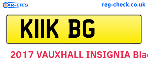 K11KBG are the vehicle registration plates.