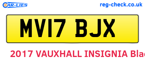 MV17BJX are the vehicle registration plates.