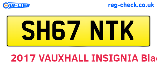 SH67NTK are the vehicle registration plates.