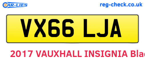 VX66LJA are the vehicle registration plates.