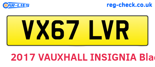 VX67LVR are the vehicle registration plates.