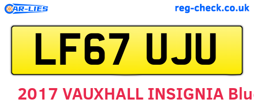 LF67UJU are the vehicle registration plates.
