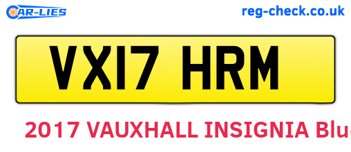 VX17HRM are the vehicle registration plates.