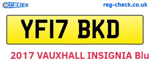 YF17BKD are the vehicle registration plates.
