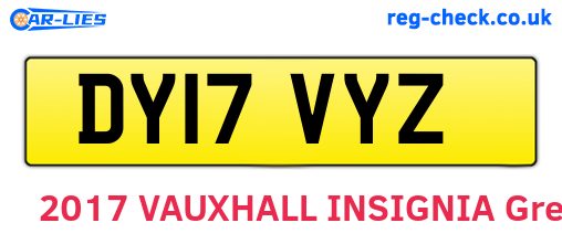 DY17VYZ are the vehicle registration plates.