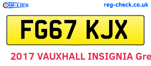 FG67KJX are the vehicle registration plates.