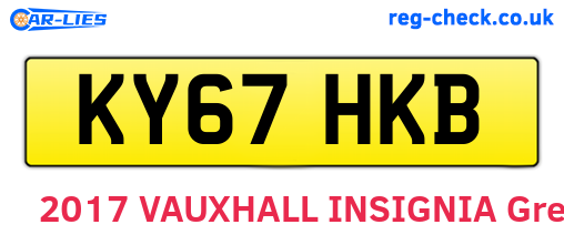 KY67HKB are the vehicle registration plates.