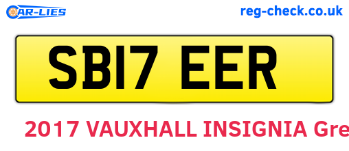 SB17EER are the vehicle registration plates.