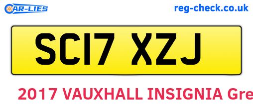 SC17XZJ are the vehicle registration plates.