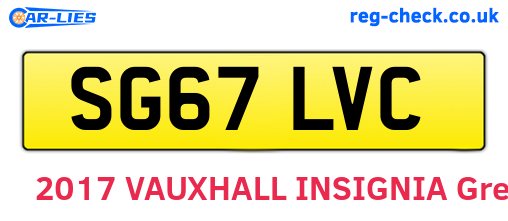 SG67LVC are the vehicle registration plates.