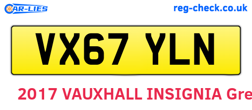 VX67YLN are the vehicle registration plates.