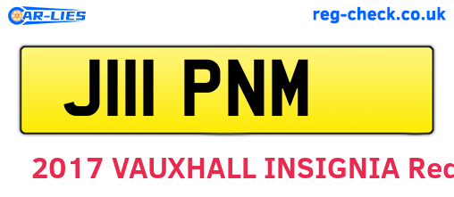 J111PNM are the vehicle registration plates.
