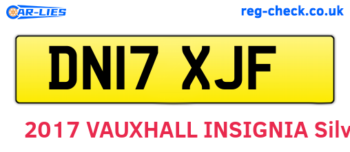 DN17XJF are the vehicle registration plates.