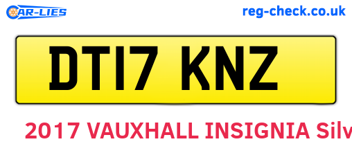 DT17KNZ are the vehicle registration plates.