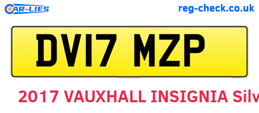 DV17MZP are the vehicle registration plates.