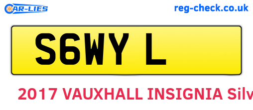 S6WYL are the vehicle registration plates.