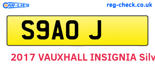 S9AOJ are the vehicle registration plates.