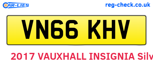 VN66KHV are the vehicle registration plates.
