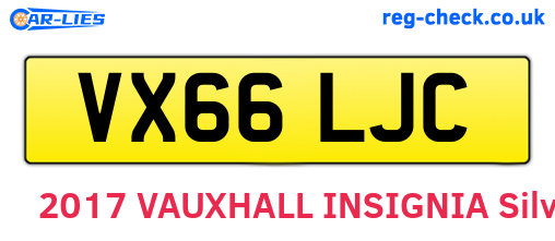 VX66LJC are the vehicle registration plates.