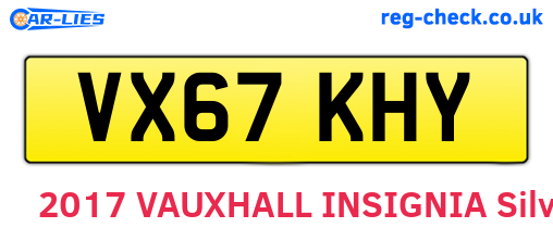 VX67KHY are the vehicle registration plates.