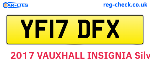 YF17DFX are the vehicle registration plates.
