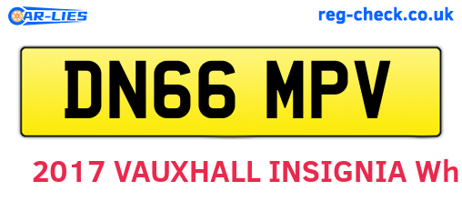 DN66MPV are the vehicle registration plates.