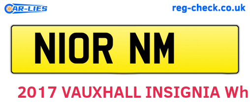 N10RNM are the vehicle registration plates.
