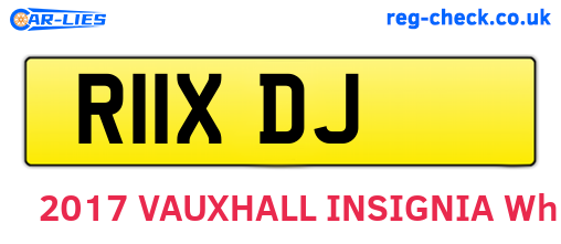 R11XDJ are the vehicle registration plates.