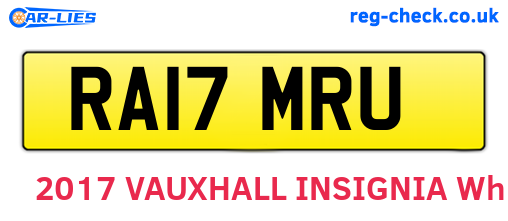 RA17MRU are the vehicle registration plates.