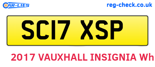 SC17XSP are the vehicle registration plates.