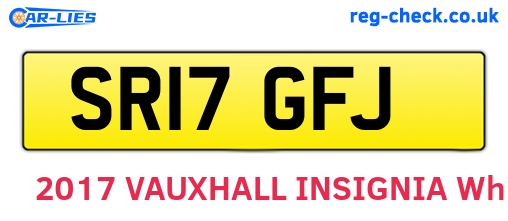 SR17GFJ are the vehicle registration plates.
