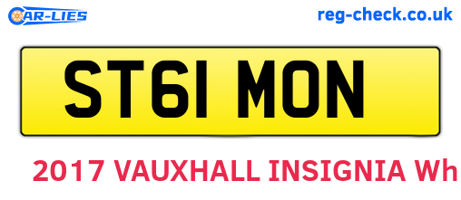 ST61MON are the vehicle registration plates.