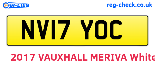 NV17YOC are the vehicle registration plates.