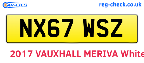 NX67WSZ are the vehicle registration plates.