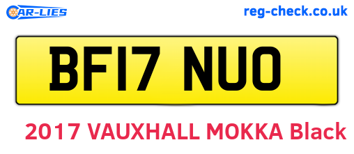 BF17NUO are the vehicle registration plates.