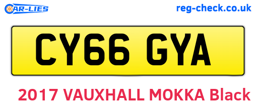 CY66GYA are the vehicle registration plates.
