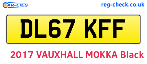 DL67KFF are the vehicle registration plates.