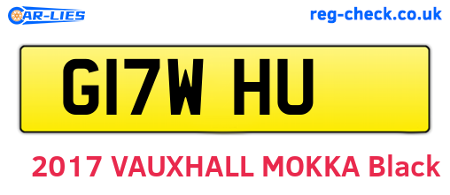 G17WHU are the vehicle registration plates.