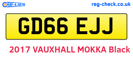 GD66EJJ are the vehicle registration plates.