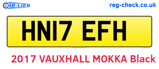HN17EFH are the vehicle registration plates.