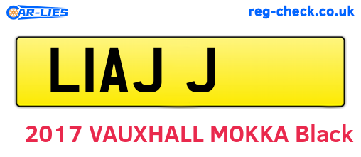 L1AJJ are the vehicle registration plates.