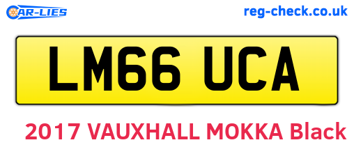 LM66UCA are the vehicle registration plates.