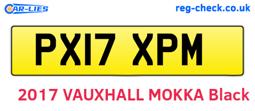 PX17XPM are the vehicle registration plates.