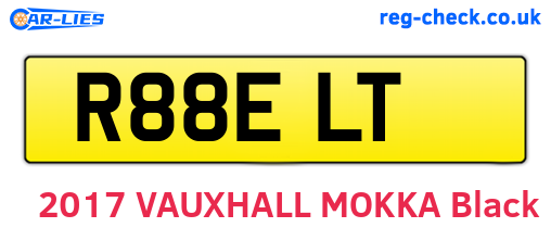 R88ELT are the vehicle registration plates.