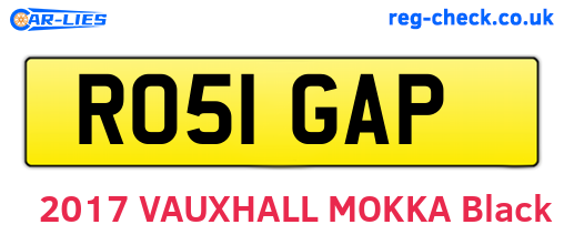 RO51GAP are the vehicle registration plates.