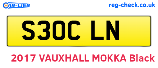 S30CLN are the vehicle registration plates.