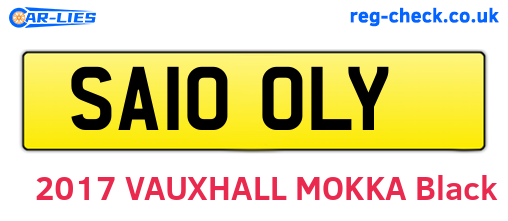 SA10OLY are the vehicle registration plates.